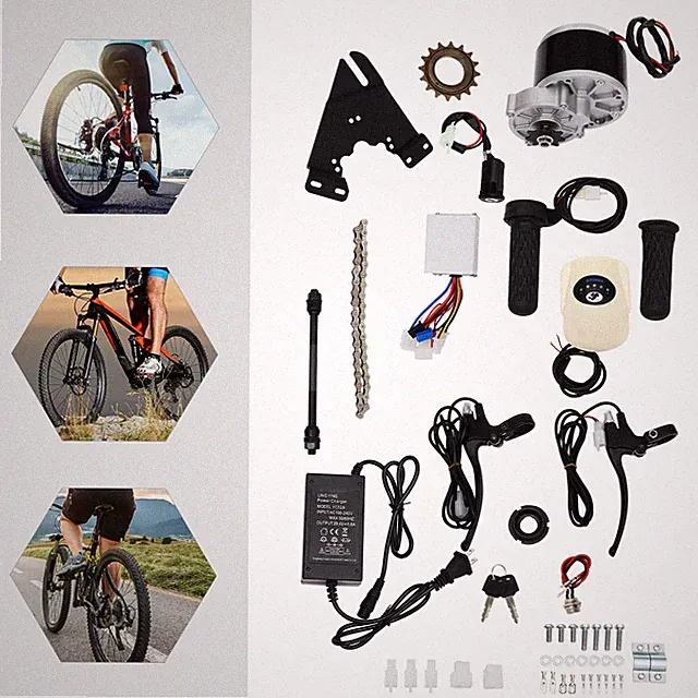 24V 250W Bicycle Electric Conversion Installation Kit Brush Motor Twist Throttle