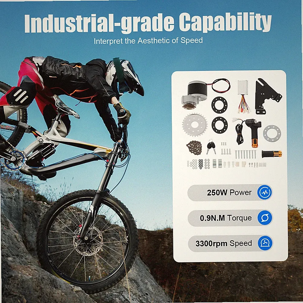 Electric Bike Conversion Kit: 24V, 250W Brushed Motor - DIY E-Bicycle Upgrade